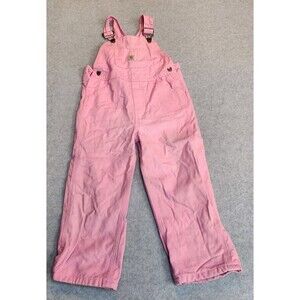 Carhartt Bib Overalls Girls Size 4T Pink Cotton Canvas Lined